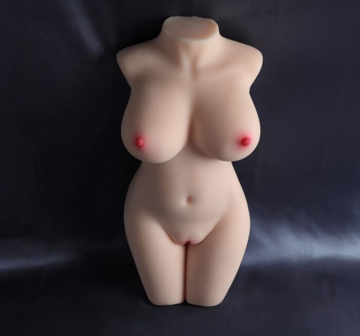 Realistic Sex Doll Torso With Detailed Features, Designed For Adult Pleasure, Displayed Against A Dark Background.