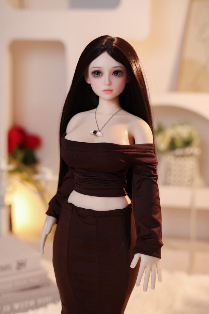 Realistic Sex Doll With Lifelike Features, Long Dark Hair, And Customizable Options, Perfect For Companionship And Intimacy. Made From High-Quality Silicone For A Realistic Feel.