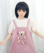 Realistic mini sex doll girl with lifelike features and adorable outfit for adult companionship. Perfect for those seeking compact, realistic love dolls with detailed craftsmanship and realistic appearance.