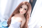 Realistic sex doll with long auburn hair and lifelike features, perfect for companionship and intimacy, designed for intimate pleasure seekers.